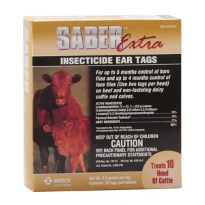 Saber Extra Insecticide Ear Tag, 20 Count